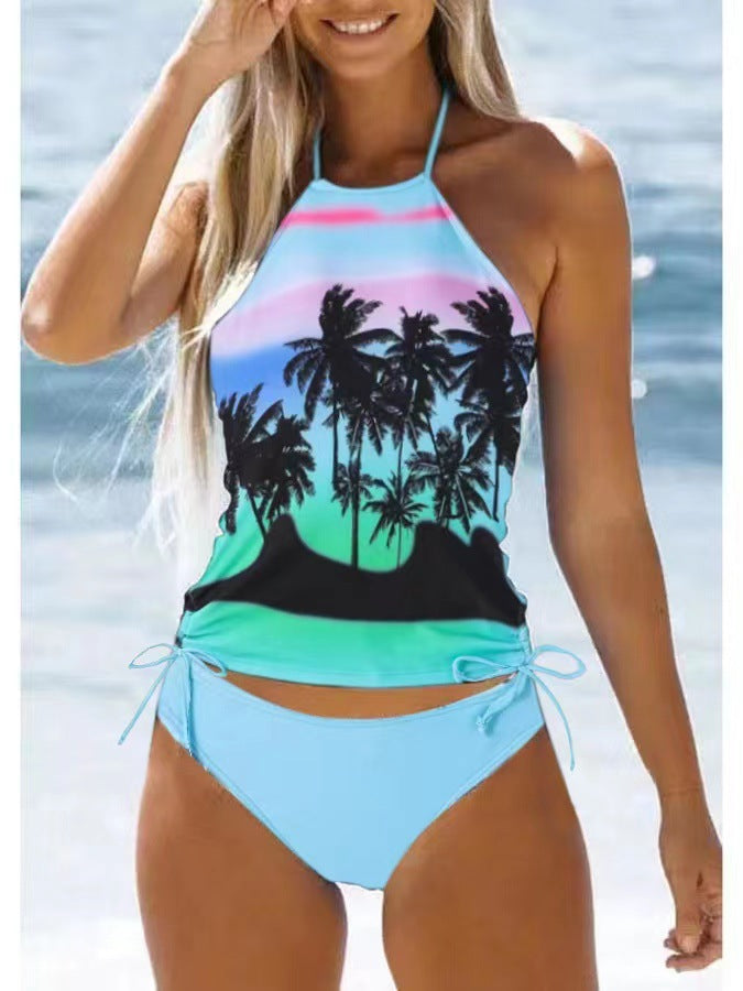 Women's Tankini with floral pattern and adjustable straps Mune Fashion