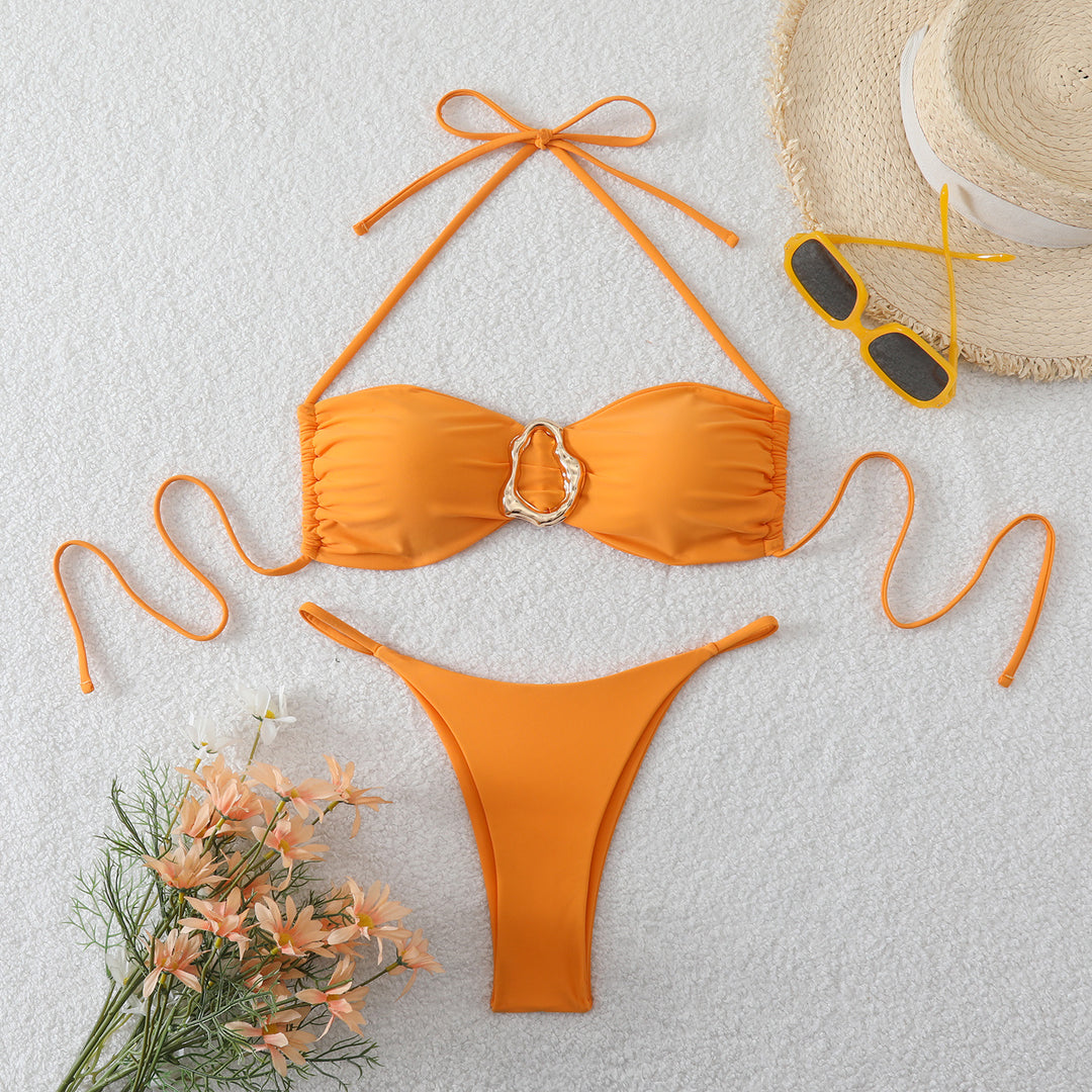 Damen Modischer Triangel-Bikini mit verspieltem Schmuckelement Echo Archiv