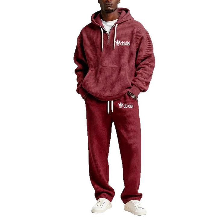 Men's trendy hoodie with practical zipper and comfortable jogging pants Mune Fashion