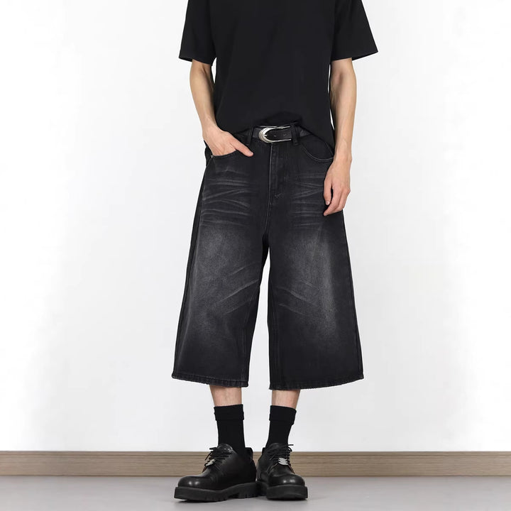 Men's Fashion Dialen Denim Cargo Shorts Mune Fashion