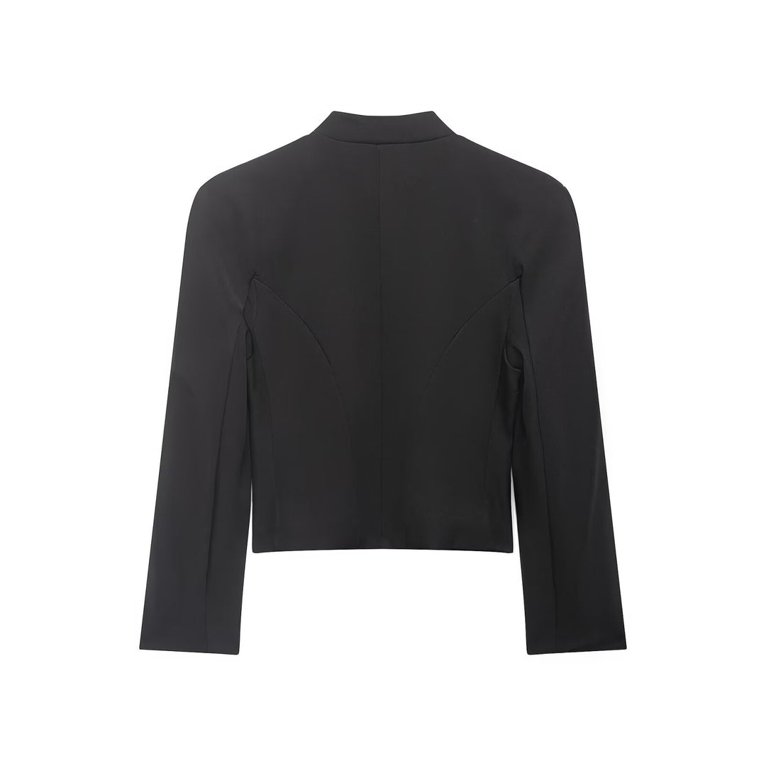 Women's short blazer in hussar style with decorative cord applications and brass buttons Mune Fashion