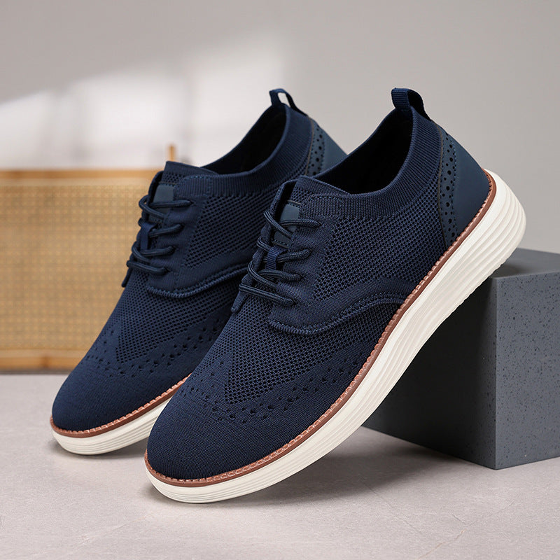 Men's knitted Oxford sneaker with wingtip perforation and feather-light EVA sole Mune Fashion