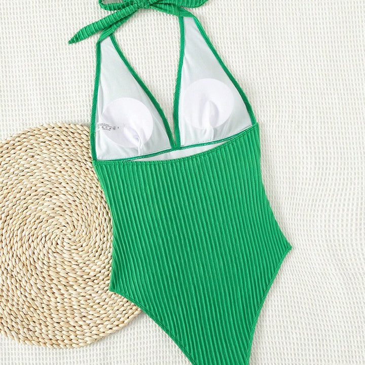 Women's One-Piece Swimsuit with Trendy Ribbed Design Mune Fashion