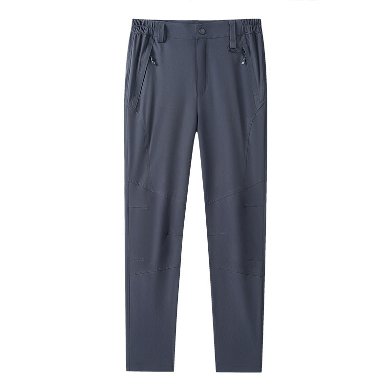 Men's nano elastic outdoor trekking pants with ergonomic knees, elastic waistband and zippered pockets Mune Fashion