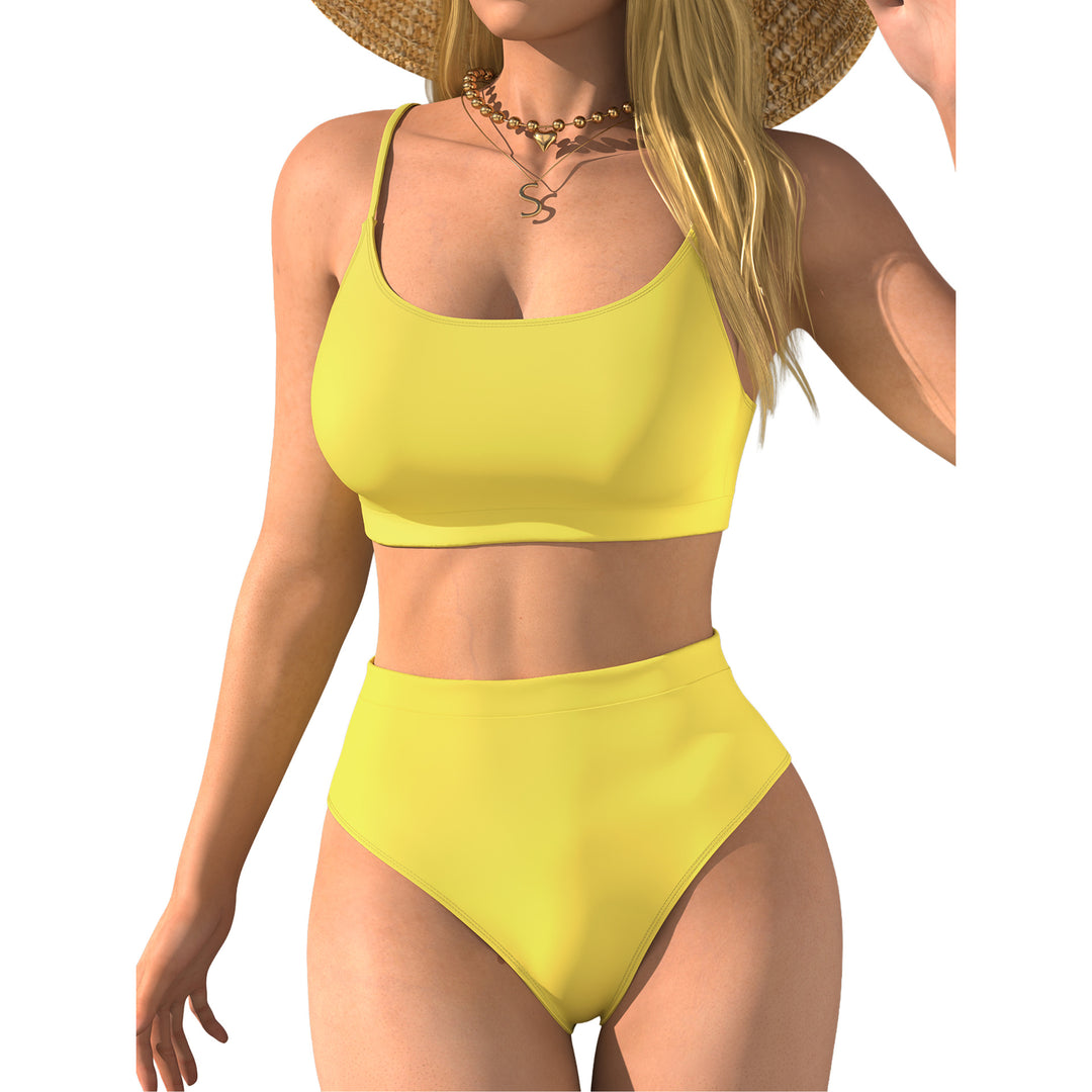 Women's High-Waisted Bikini with Crop Top Mune Fashion