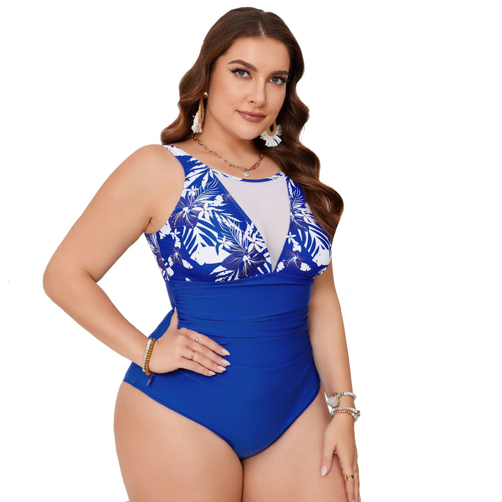 Women's High-Cut Swimsuit with Floral Pattern Mune Fashion