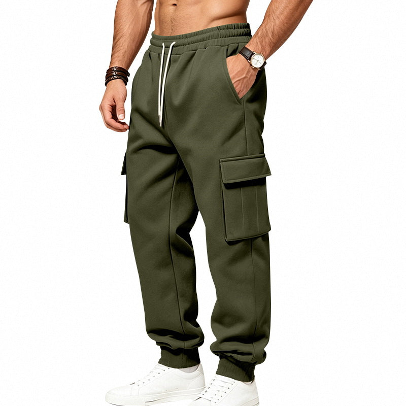 Men's loose-fitting cargo joggers with elastic waistband and large flap pockets Mune Fashion
