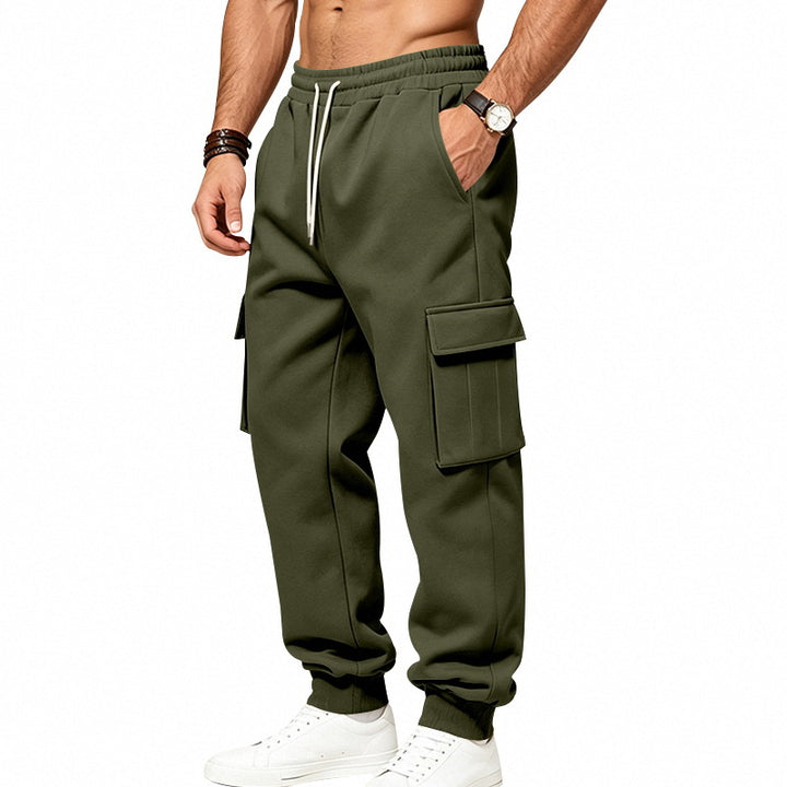 Men's loose-fitting cargo joggers with elastic waistband and large flap pockets Mune Fashion