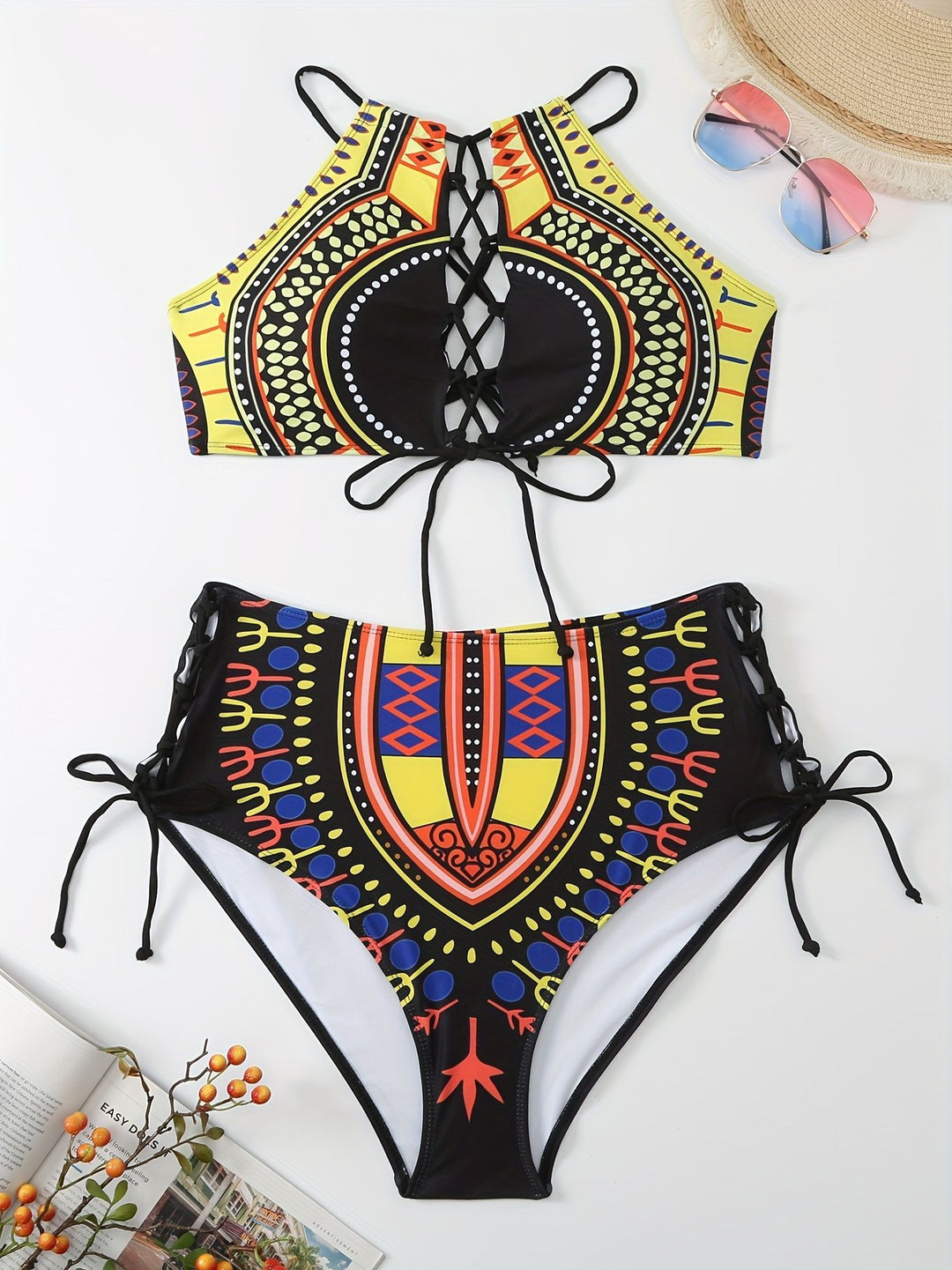 Women's High Quality Bikini with Sophisticated Lace-up Design Mune Fashion