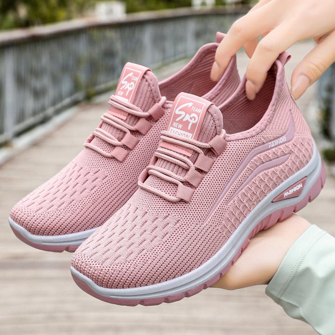 Women's lightweight breathable knitted sneakers with cushioning comfort sole Mune Fashion