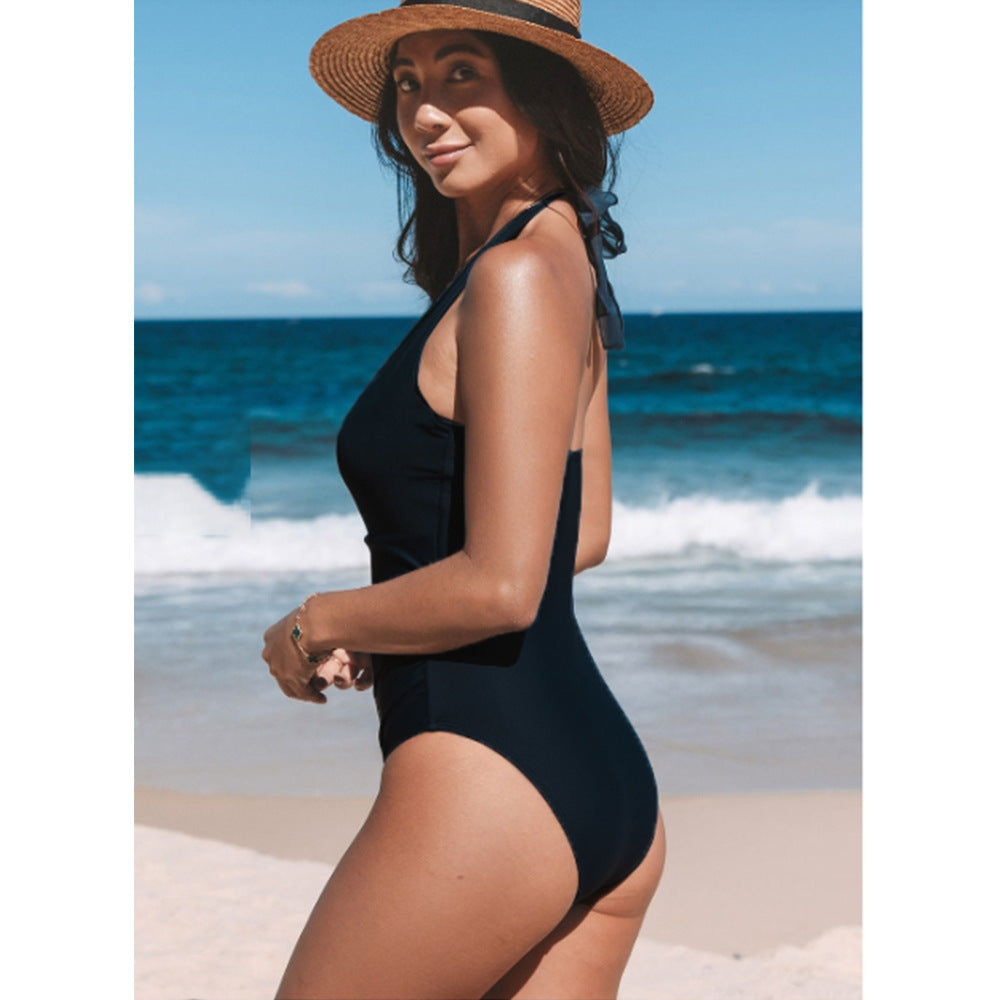 Ladies Elegant Swimsuit with Fashionable Details Mune Fashion
