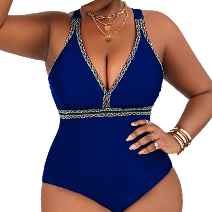 Women’s swimsuit with geometric embroidery Mune Fashion