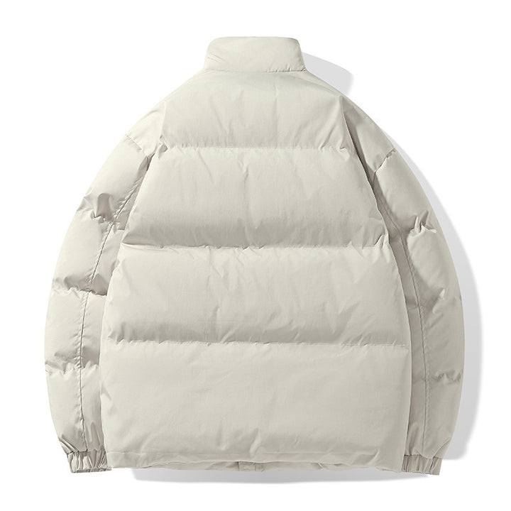 Men's Oversize Quilted Jacket with High Stand-Up Collar and Concealed Side Pockets Mune Fashion