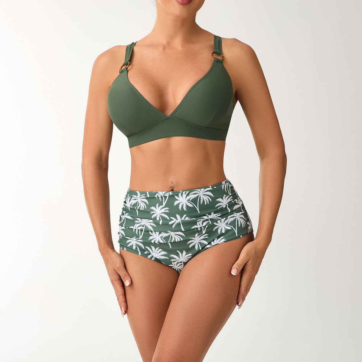 Women's bikini set with trendy high waistband and elegant strap system Mune Fashion
