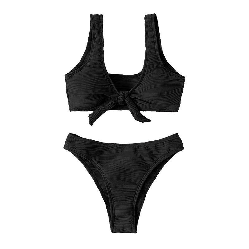 Women's Bikini Set with knottable top and high-cut bottom Mune Fashion