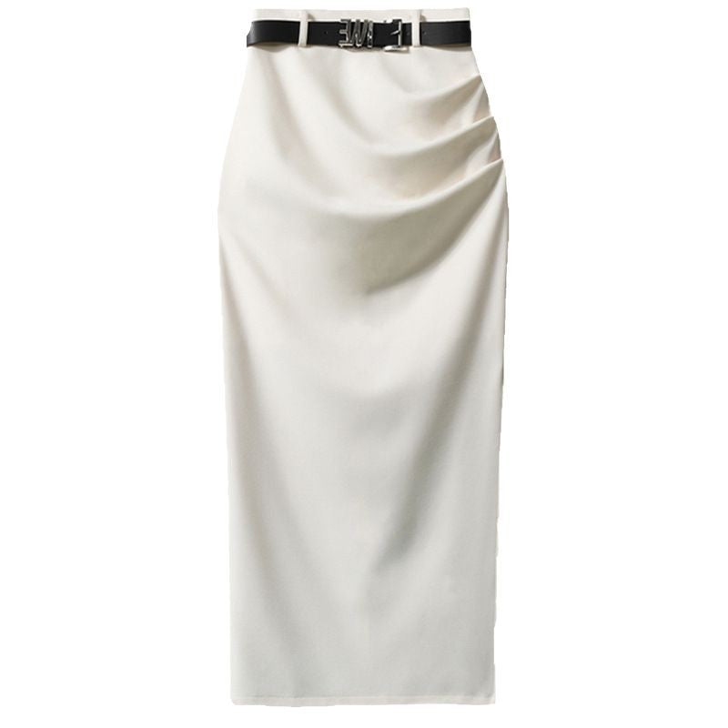 Ladies Elegant Wrap Skirt with Waist Belt Mune Fashion