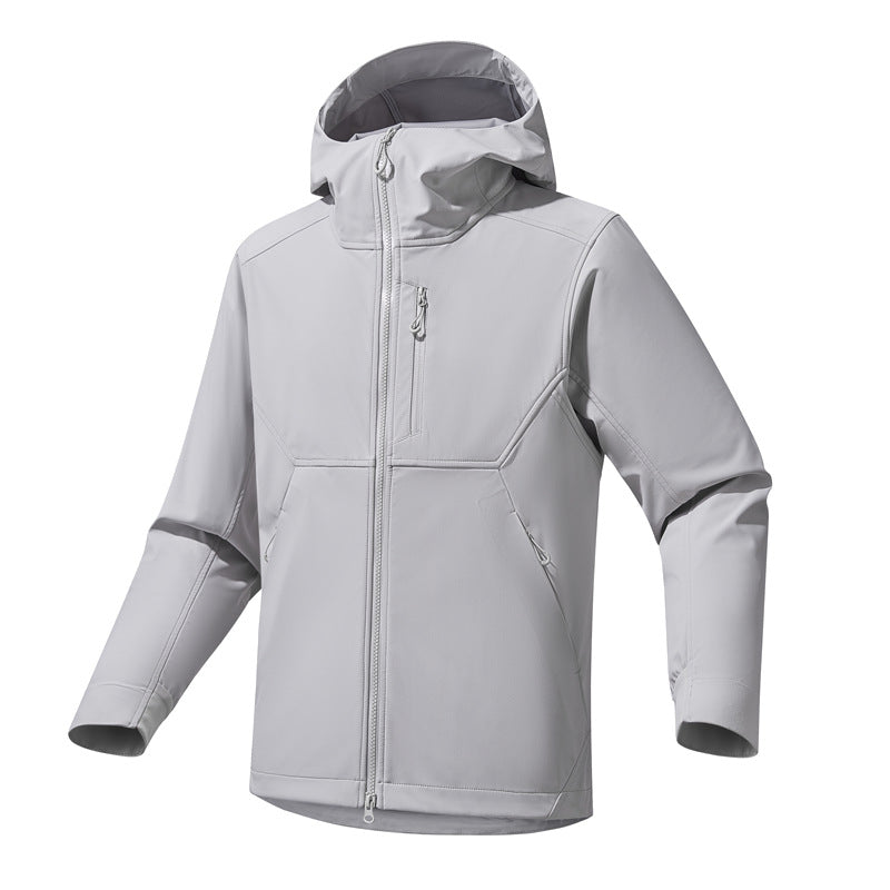 Men's Technical Softshell Hoodie Jacket with Hood, windproof membrane and ergonomic fit Mune Fashion