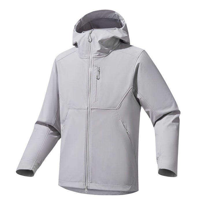 Men's Technical Softshell Hoodie Jacket with Hood, windproof membrane and ergonomic fit Mune Fashion