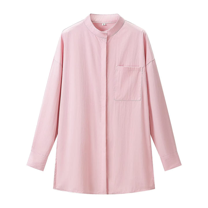 Women's Three-Piece Relax Loungewear Set with Stand-Up Collar, Elastic High-Waist Pants and Wrap Skirt Mune Fashion