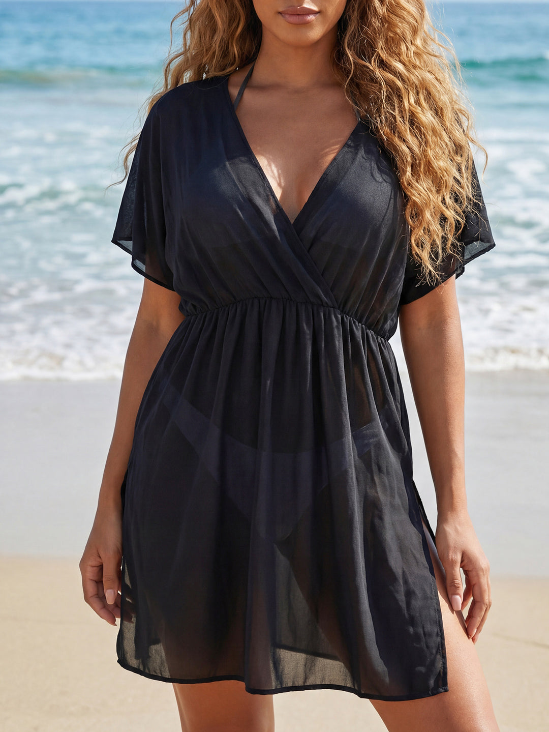 Women airy, transparent beach cover-up Mune Fashion