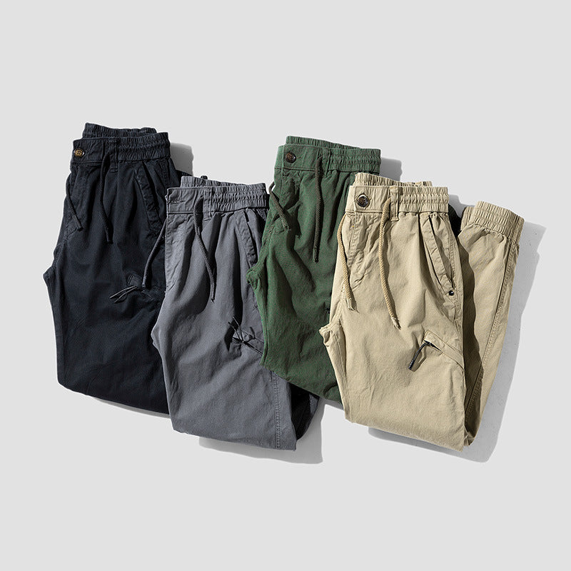 Herren Cargo-Jogginghose im Utility-Look mit elastischem Bund, Kniepaneelen und Klappentaschen Mune Fashion