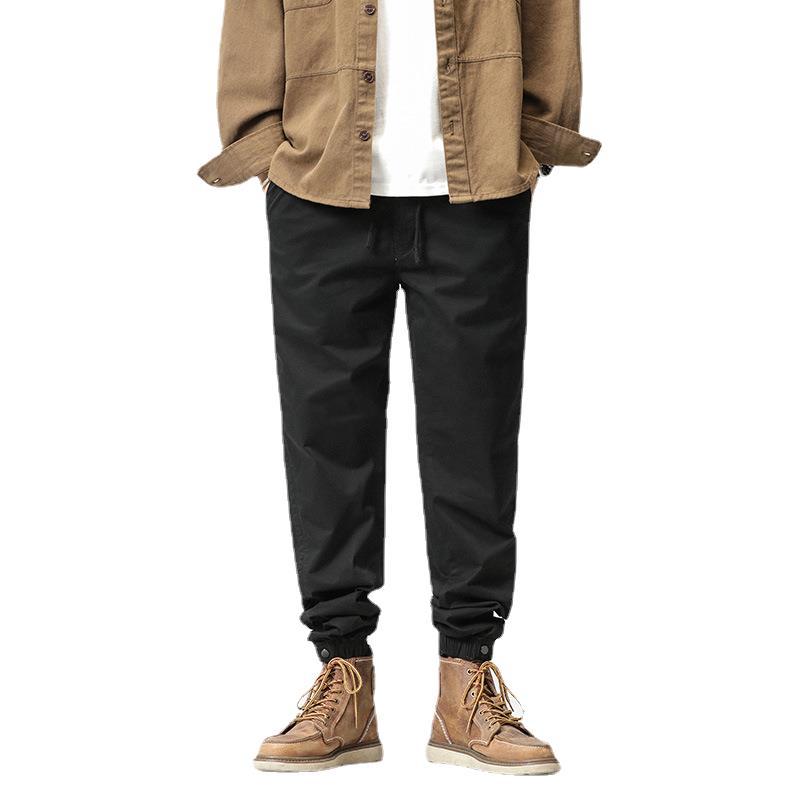 Herren Konisch geschnittene Utility-Joggerhose aus Baumwoll-Twill mit elastischem Bund und Kordelzug Mune Fashion