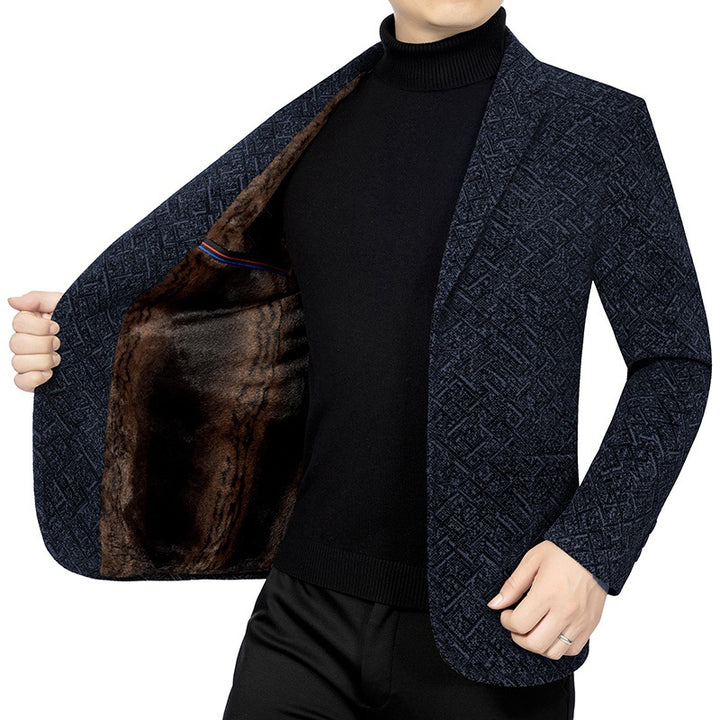 Men's Structured Jersey Blazer with Light Lining and Slim Silhouette Mune Fashion