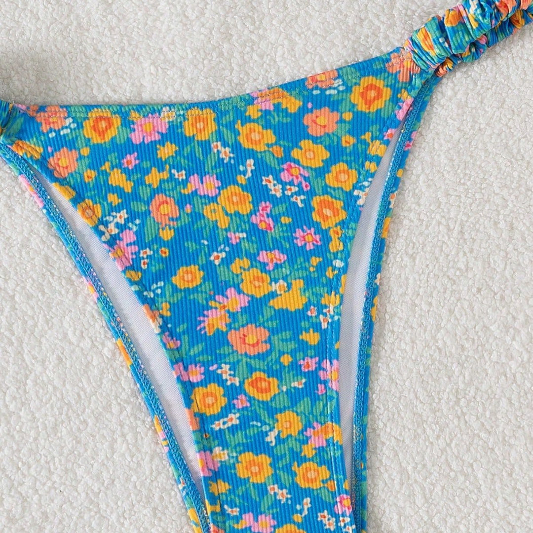 Women's bandeau bikini with Victorian floral print Mune Fashion