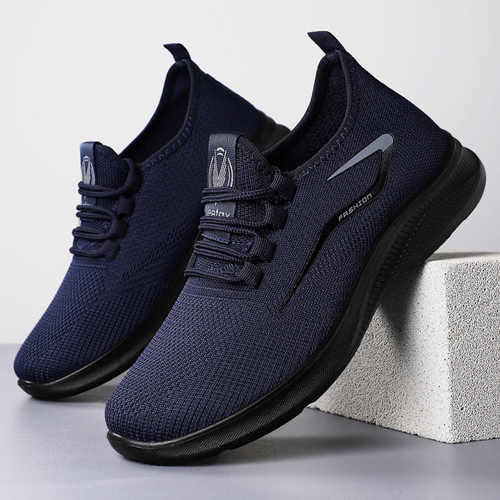 Men's breathable knit sneakers with sock-like shaft and flexible comfort sole Mune Fashion