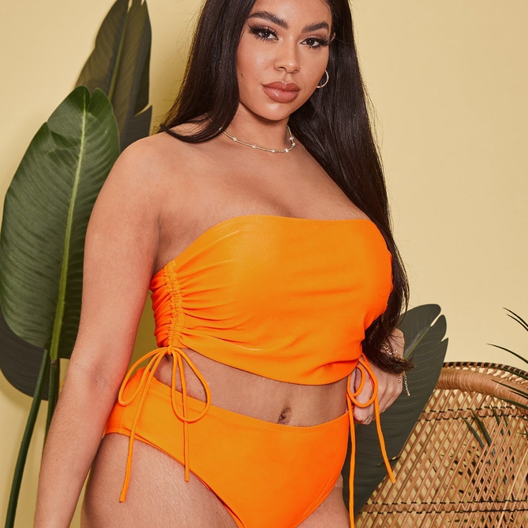 Women Tankini set with adjustable wrap top and high-cut shorts Mune Fashion