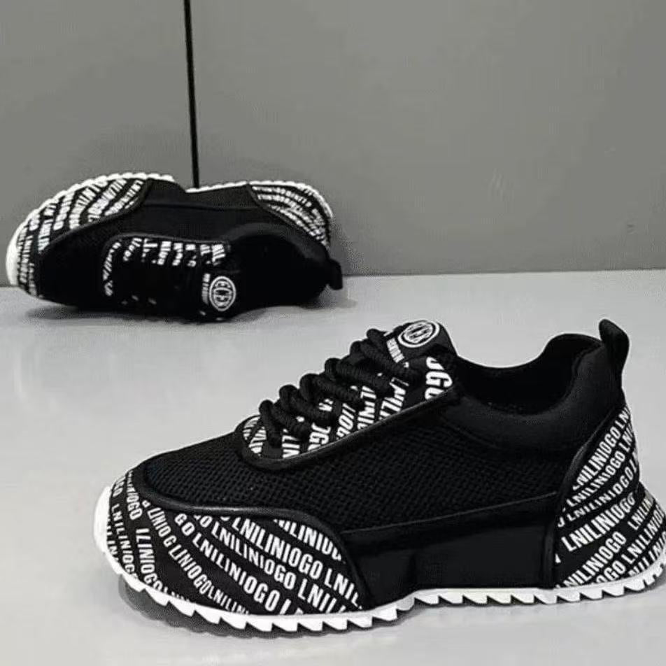 Ladies Athletic Sneakers with Striking Logo Mune Fashion