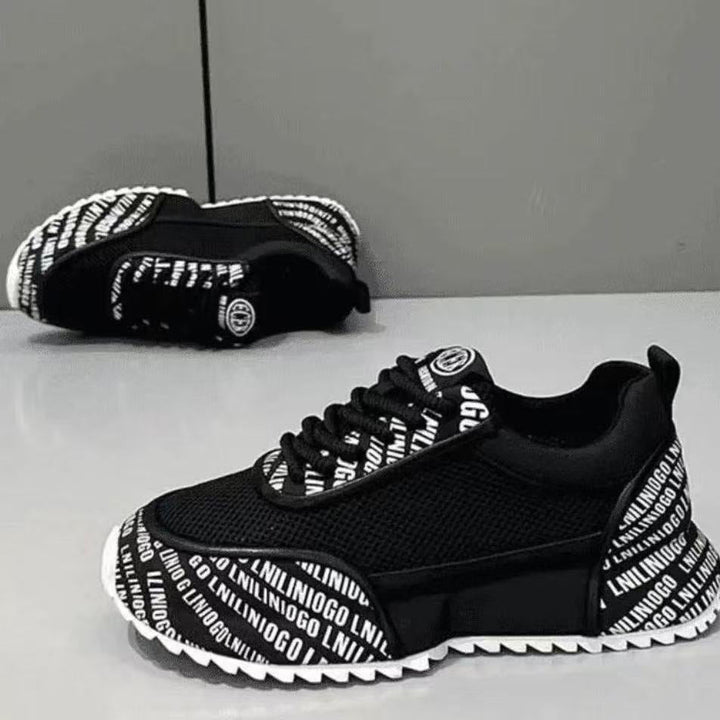Ladies Athletic Sneakers with Striking Logo Mune Fashion