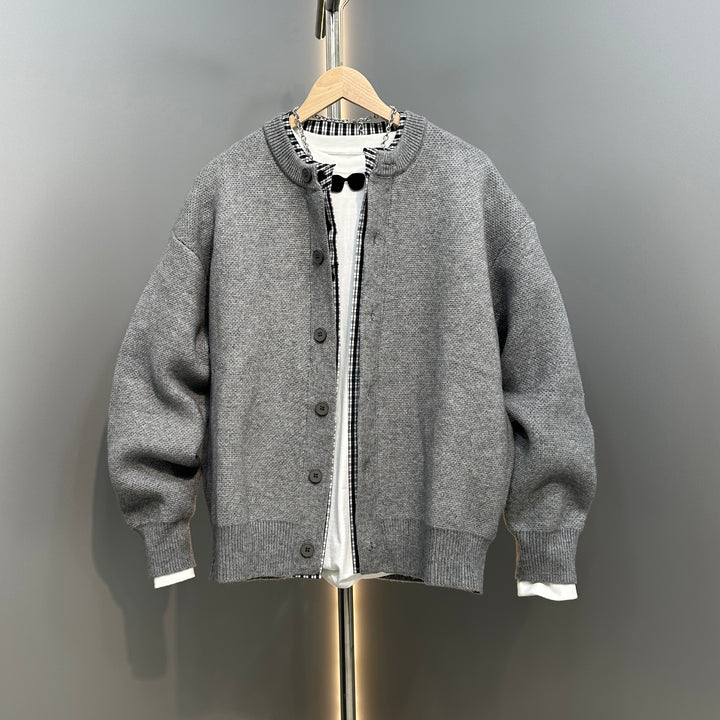 Men's fashionable cardigan with lace pattern Mune Fashion