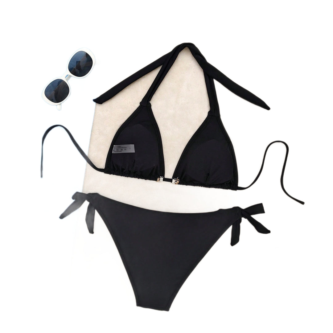Women's triangle bikini with decorative shells and lace Mune Fashion
