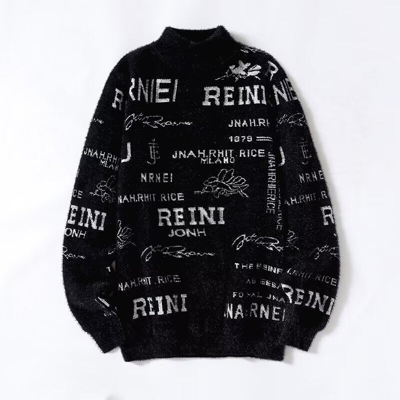 Women's Cozy Oversized Sweater with High Collar Mune Fashion