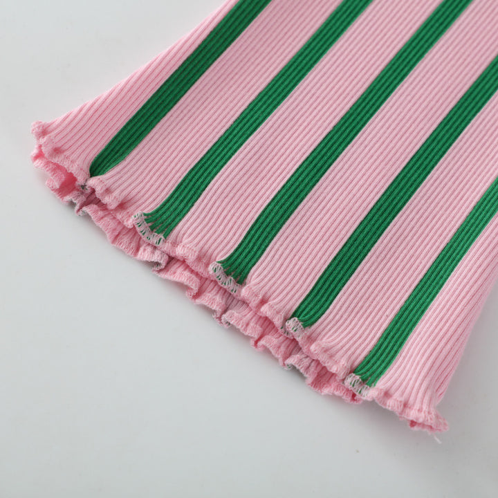 Women's flared pants with colorful striped pattern Mune Fashion