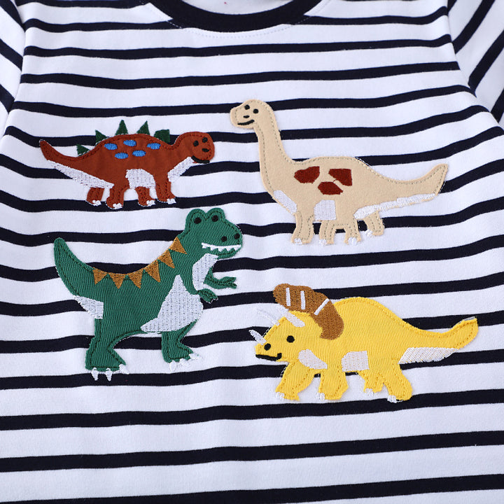 Boys T-shirt with colorful dinosaur appliqués Mune Fashion