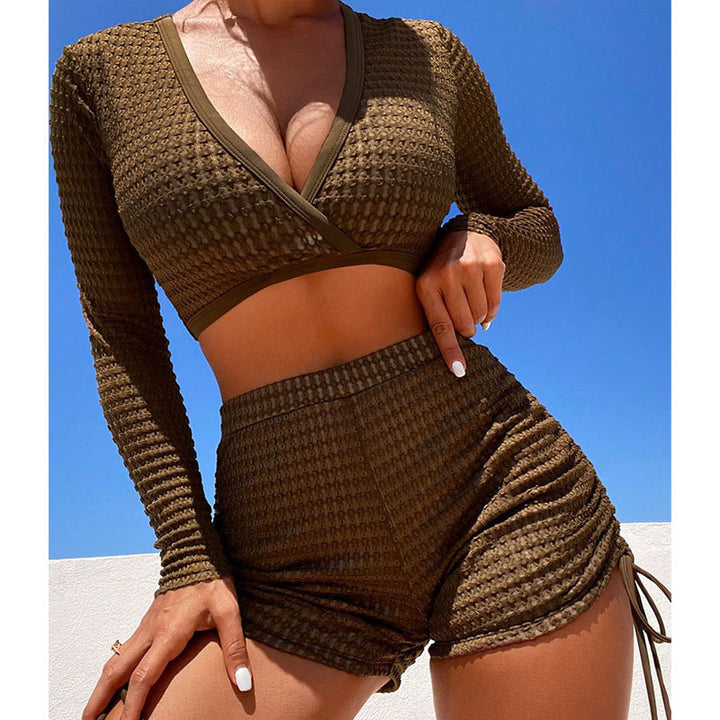 Women's Sporty Bikini Set with Long Sleeves Mune Fashion