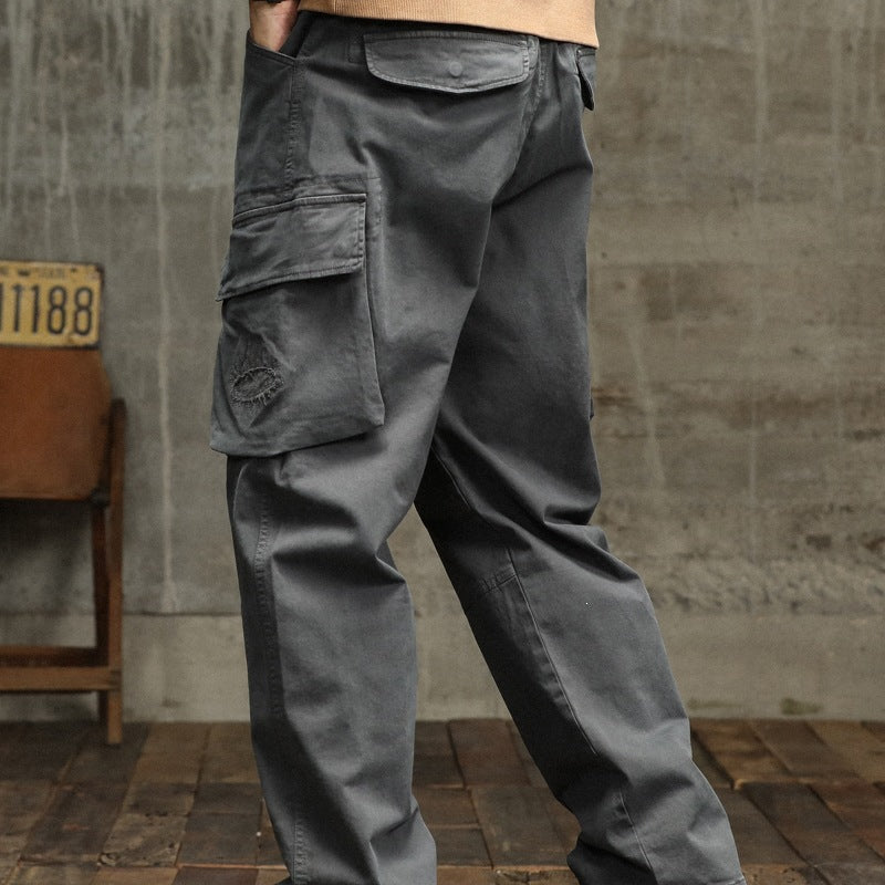 Men's Cargo Jogger Pants with Utility Pockets and Elastic Cuffs Mune Fashion
