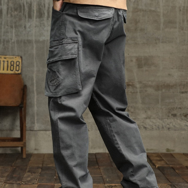 Men's Cargo Jogger Pants with Utility Pockets and Elastic Cuffs Mune Fashion