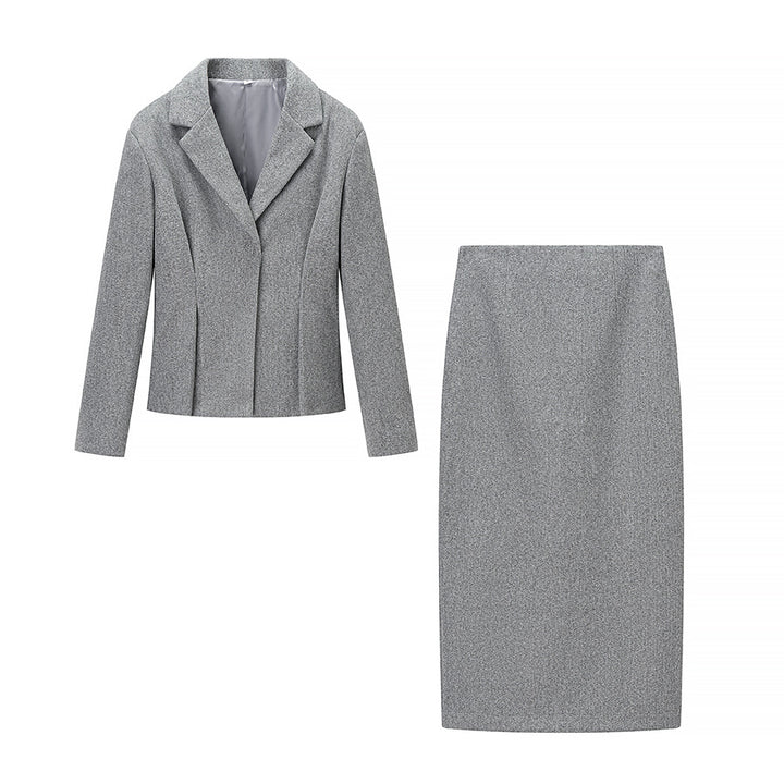 Women Two-Piece Business Suit with Tailored Blazer and Pencil Skirt Mune Fashion