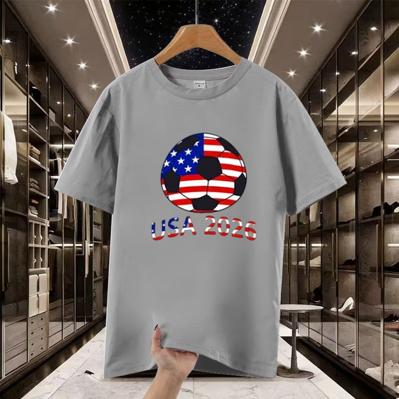 Unisex nan Fan-T-Shirt with large-area USA football print and soft cotton jersey Mune Fashion