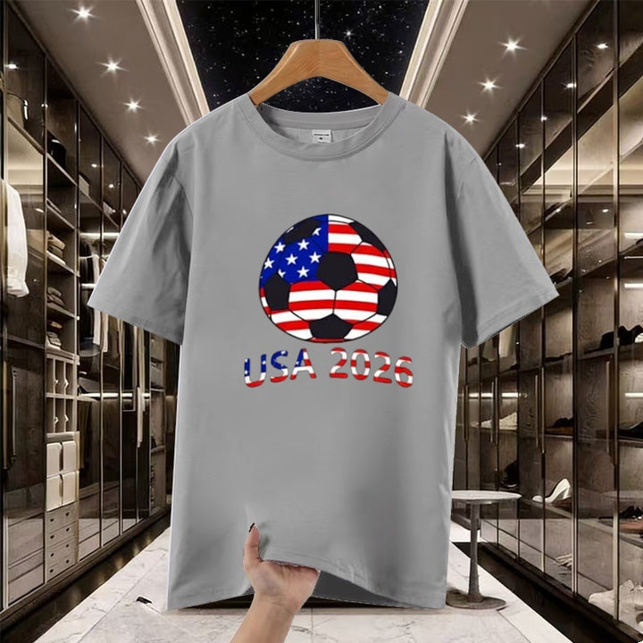 Unisex nan Fan-T-Shirt with large-area USA football print and soft cotton jersey Mune Fashion