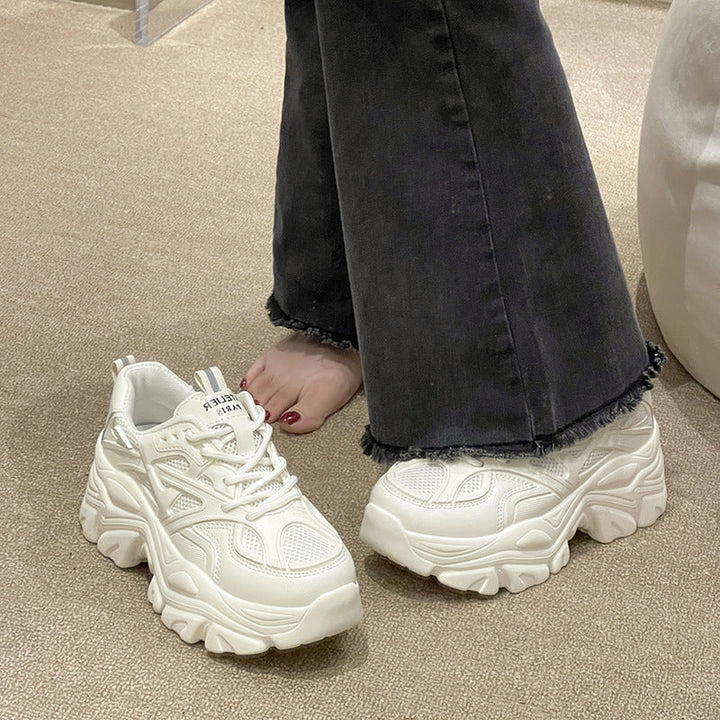 Women's Sporty Chunky Sneakers with Breathable Mesh Upper Mune Fashion