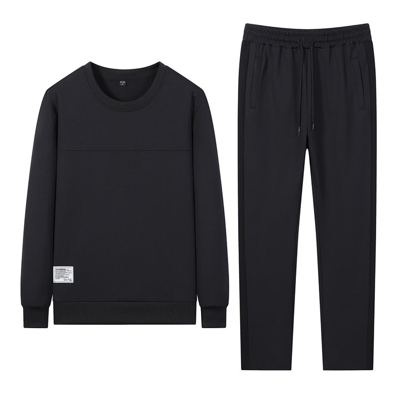 Men's casual training set with zip bomber, round neck sweatshirt, and elastic jogging pants Mune Fashion