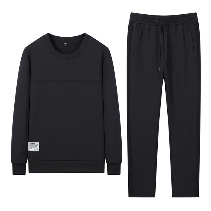 Men's casual training set with zip bomber, round neck sweatshirt, and elastic jogging pants Mune Fashion