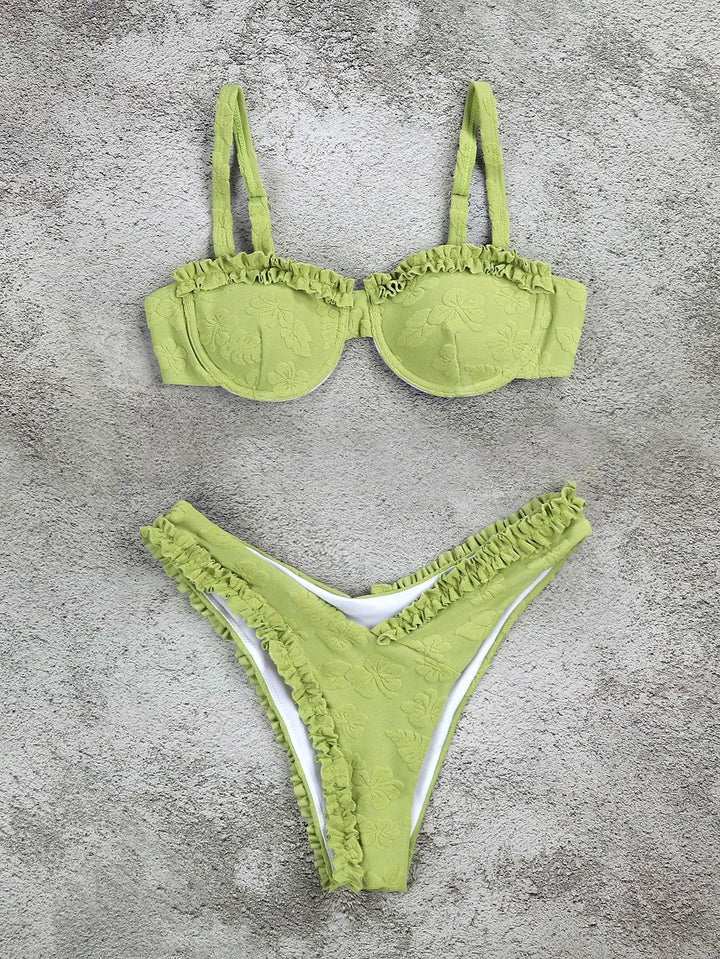 Women's triangle bikini with sparkling glitter effect and charming star detail Mune Fashion
