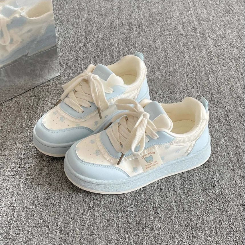 Women’s sporty sneakers with cute animal design and elastic laces Mune Fashion