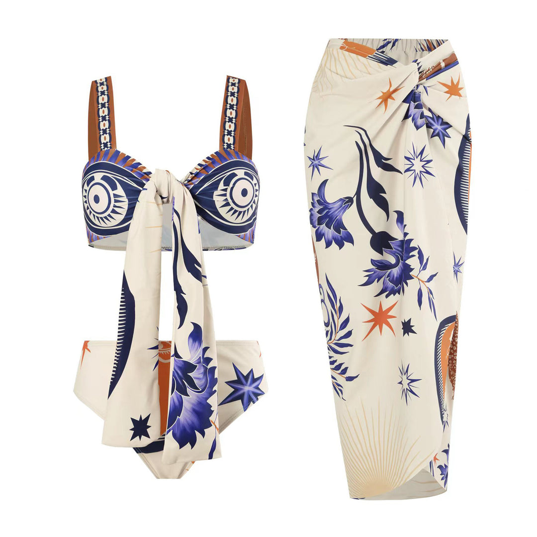 Women's bikini set with creative wrap skirt and elegant design Mune Fashion