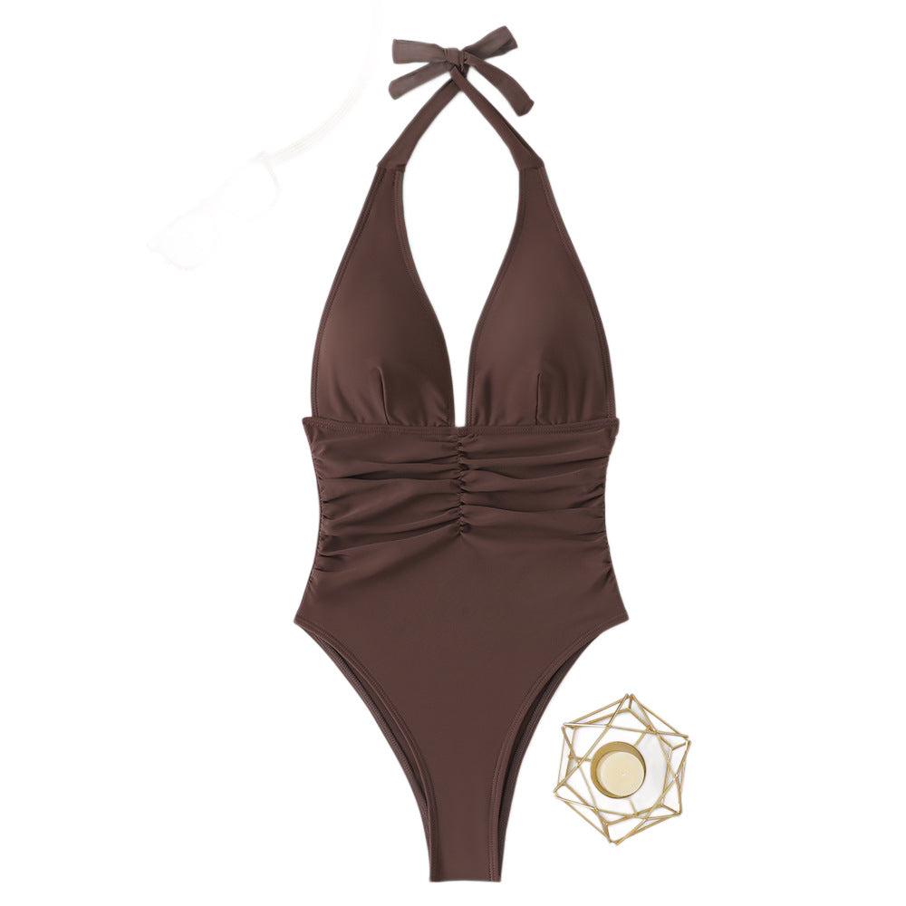 Damen Eleganter Badeanzug mit Raffungen Echo Archiv
